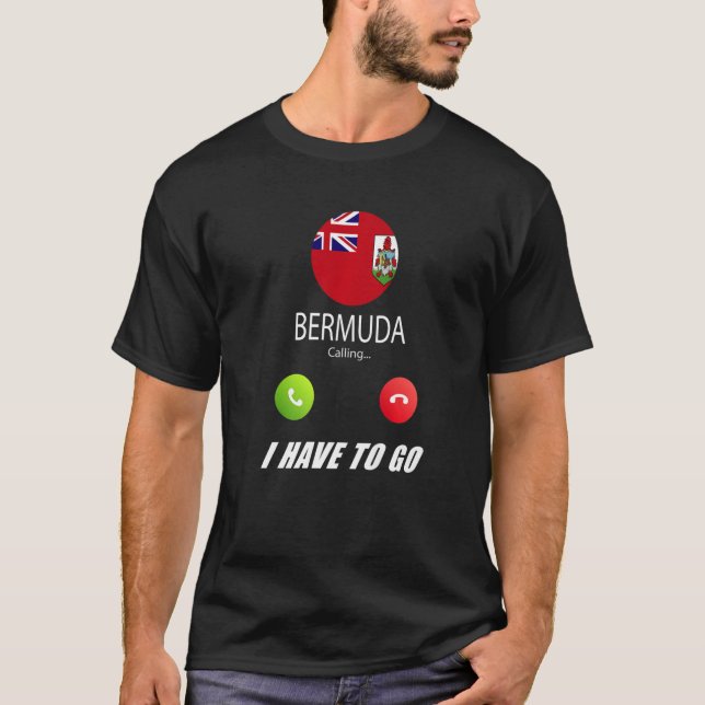 Camiseta Bermuda Bandera Souvenir Bermuda Llama A Callin (Anverso)