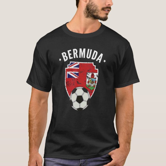 Camiseta Bermuda Soccer Bermuda Bandera Fútbol Bermuda Pri  (Anverso)