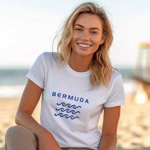 Camiseta Bermuda Triple ola oceánica de color claro