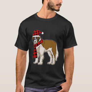 Camiseta Bernard Buffalo Plaid St Bernard Dog Lover Christm