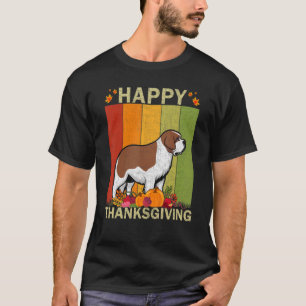 Camiseta Bernard Dog Retro Gráfica Coincidencia Gracias
