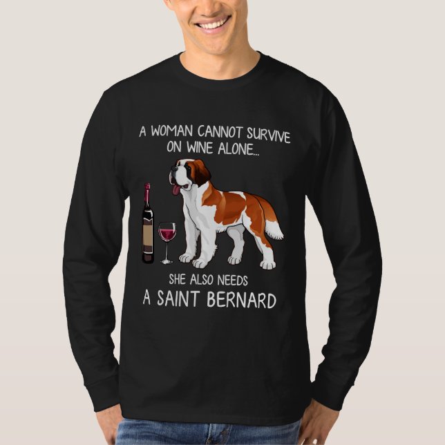 Camiseta Bernard Y Wine Dog Fed (Anverso)