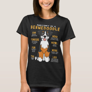 Camiseta Bernedoodle Anatomy Divertido perro mamá papá re