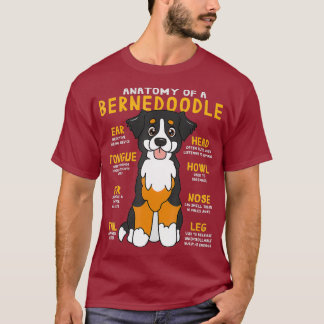 Camiseta Bernedoodle Anatomy Funny Dog Mom Dad Cute Gift