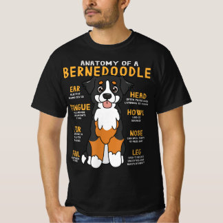 Camiseta Bernedoodle Anatomy Funny Dog Mom Dad Cute Gift