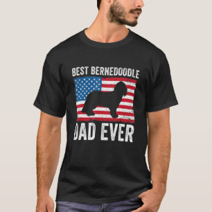 Camiseta Bernedoodle Dad Daddy American Flag Bernedoodle O