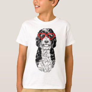Camiseta Bernedoodle Día de San Valentín Doodle Doodle Perr