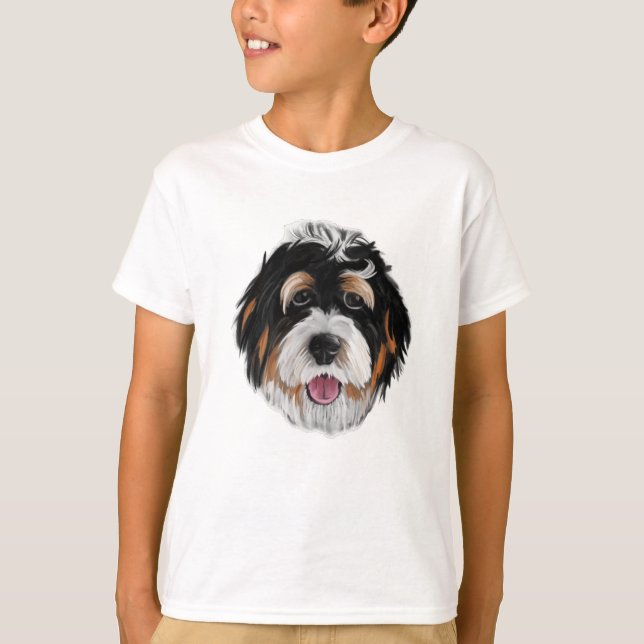Camiseta Bernedoodle Dog Face (Anverso)