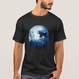 Camiseta Bernedoodle Dog Moon Perro Mamá Papá Mujeres Hombr
