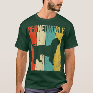Camiseta Bernedoodle Dog Silhouette Retro Vintage Lover Gif