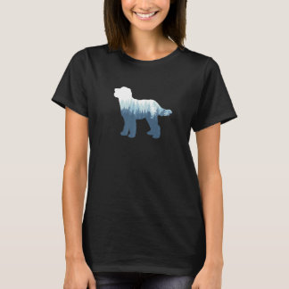 Camiseta Bernedoodle Doodle Dog Silhouette Outdoor Nature  