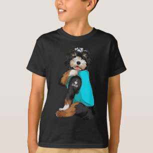 Camiseta Bernedoodle I Love Dad Tattoo Apparte, Dog Dad Gif