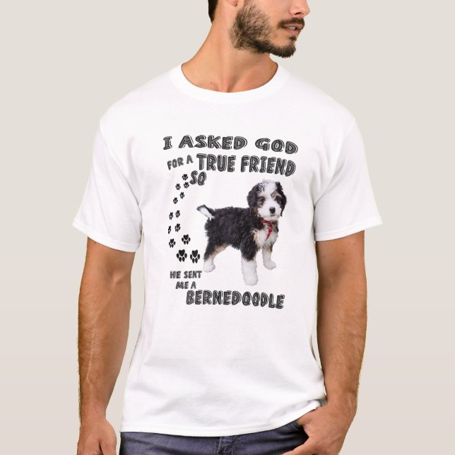 Camiseta Bernedoodle Saying Mom Dad, Cute Bernese Mountain (Anverso)