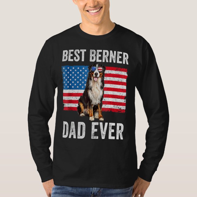 Camiseta Berner Dad American Flag Dog Dueño de Perros Berne (Anverso)