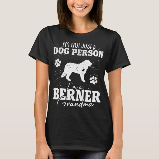 Camiseta Berner Dog Abuela Mujeres Perro Día de la Madre (Anverso)