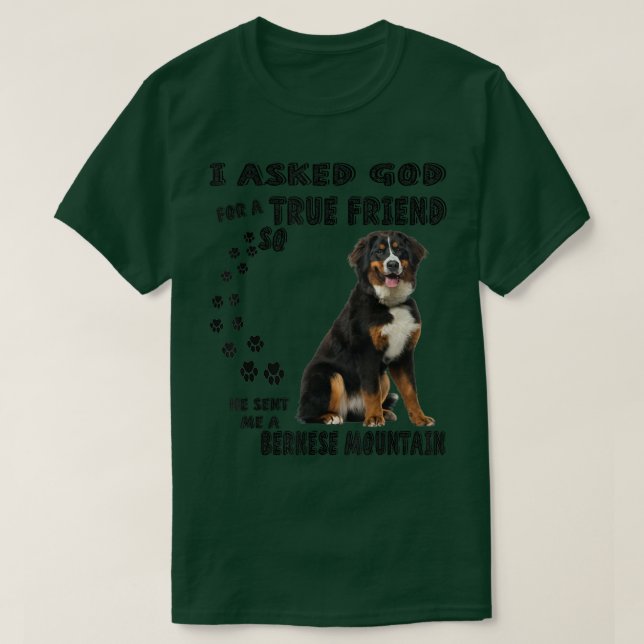 Camiseta Berner Sennenhund Cita a mamá papá Print, Bernese  (Diseño del anverso)