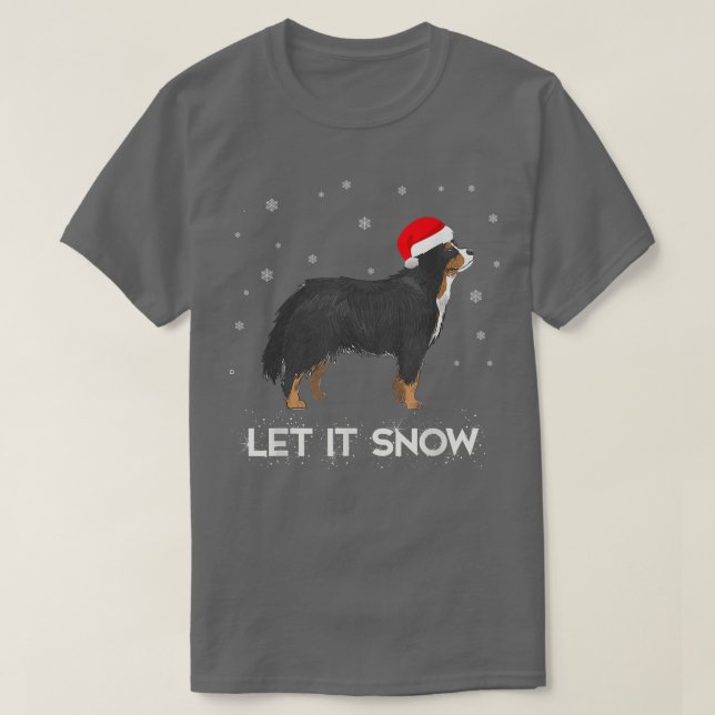Camiseta Bernese Déjalo nevar Esparkle (Diseño del anverso)