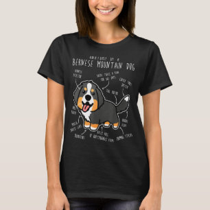 Camiseta Bernese Mountain Dog Anatomy Cute Mascota Perro Ma