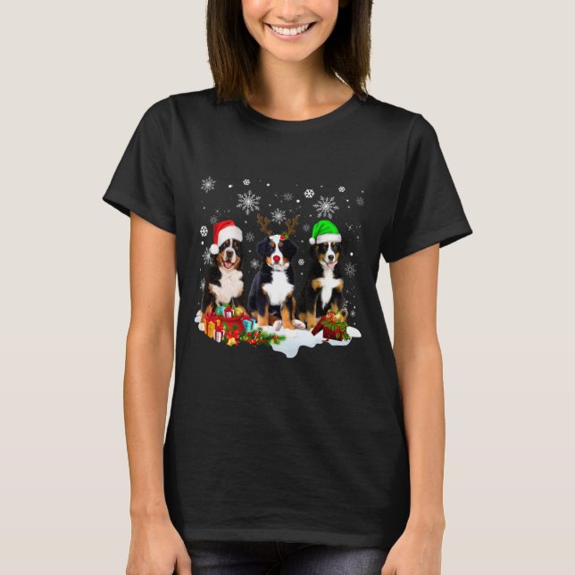 Camiseta Bernese Mountain Dog Christmas Cute Fullprint  (Anverso)