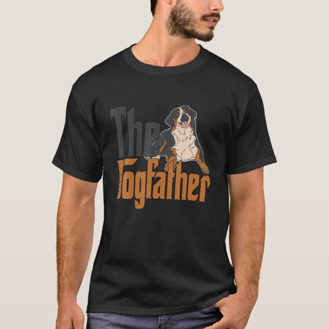 Camiseta Bernese Mountain Dog Dad Dad Dogfather Dogs Daddy (Anverso)