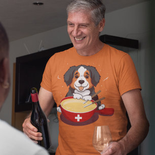 Camiseta Bernese Mountain Dog Eating Fondue