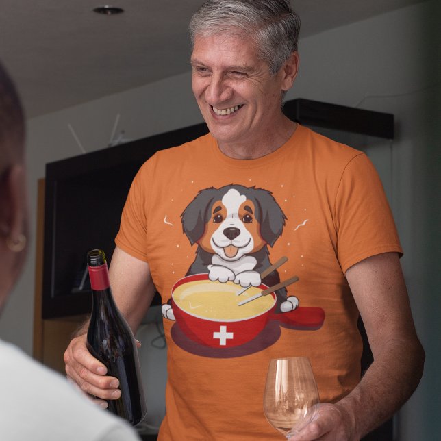 Camiseta Bernese Mountain Dog Eating Fondue (Subido por el creador)