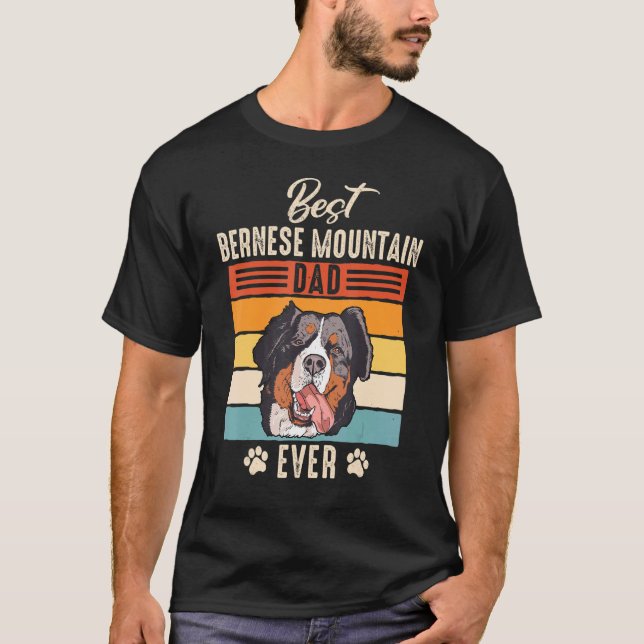 Camiseta Bernese Mountain Dog Farming Dog Dad (Anverso)
