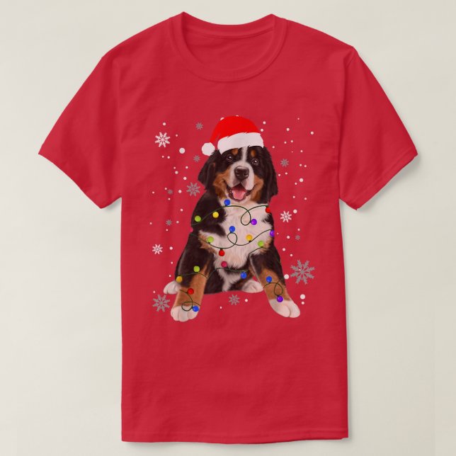 Camiseta Bernese Mountain Dog Feliz Navidad Winter Snow G (Diseño del anverso)