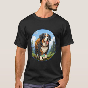 Camiseta Bernese Mountain Dog Forest Funny Senderismo