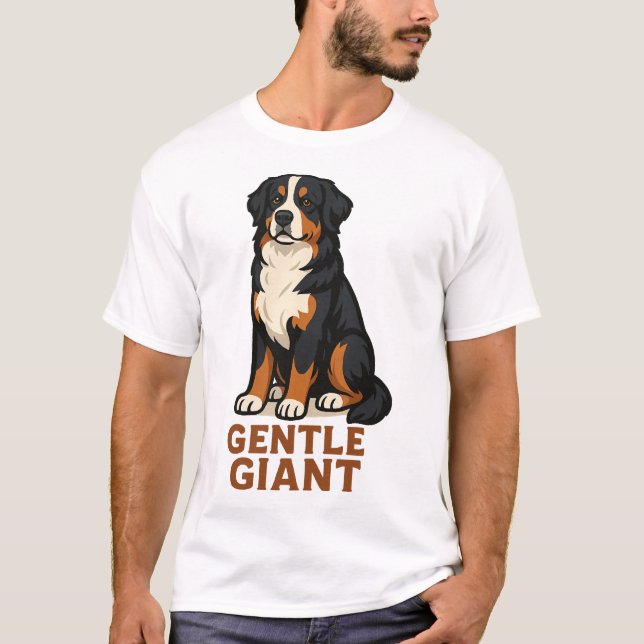 Camiseta Bernese Mountain Dog Gentle Giant. (Anverso)