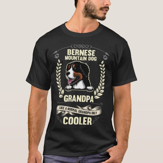 Camiseta Bernese Mountain Dog Grandpa Like A Normal Grandpa (Anverso)
