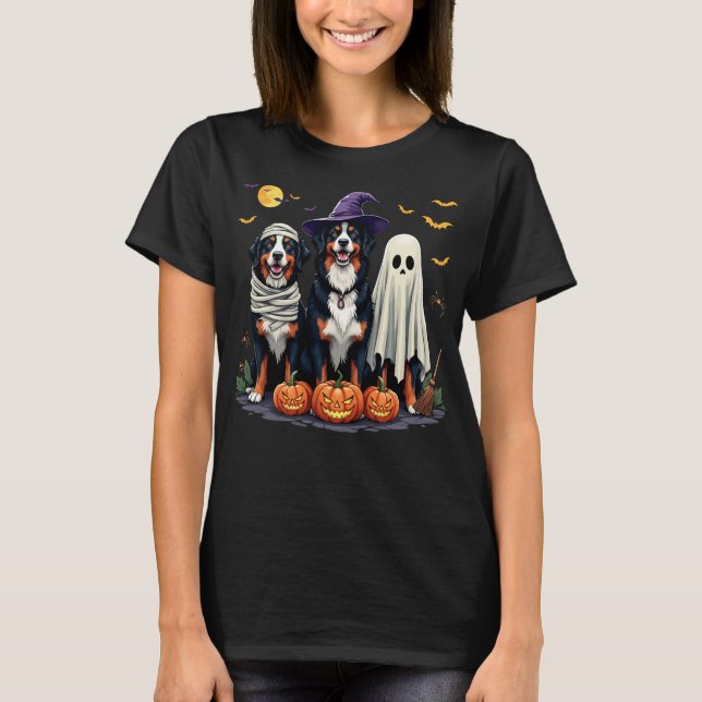 Camiseta Bernese Mountain Dog Halloween Costume Mummy Witch (Anverso)
