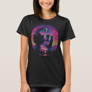 Camiseta Bernese Mountain Dog Pop Art Retro Style Para Masc