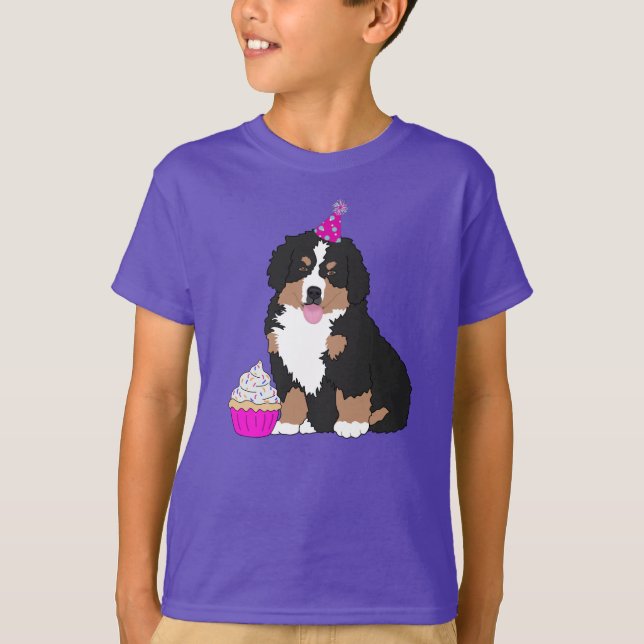 Camiseta Bernese Mountain Dog Puppy Birday (Anverso)