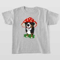Bernese Mountain Dog Red Mushroom Cap