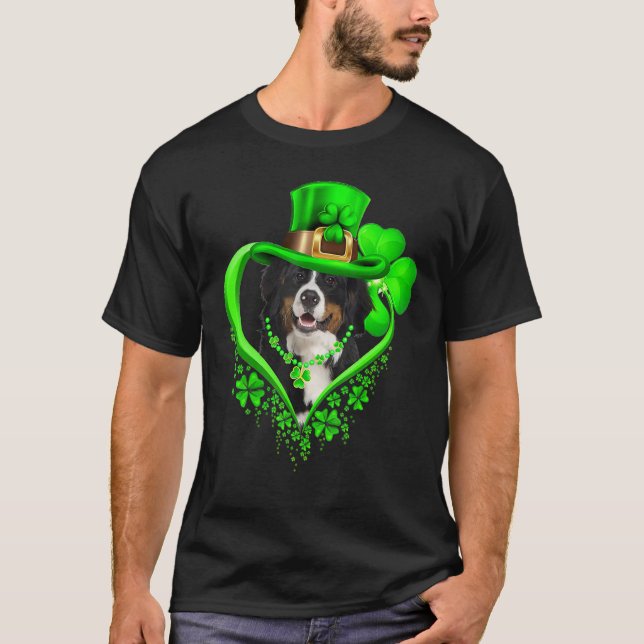 Camiseta Bernese Mountain Dog St Patricks Day Lover Irish S (Anverso)