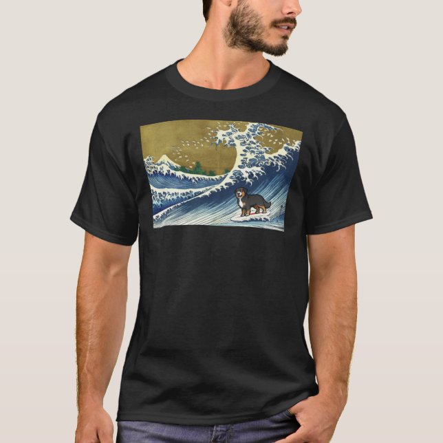 Camiseta Bernese Mountain Dog surfing Classic T-Shirt (Anverso)