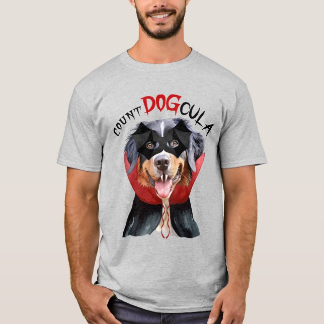 Camiseta Bernese Mountain Dog Vampire Perro Funny Halloween (Anverso)