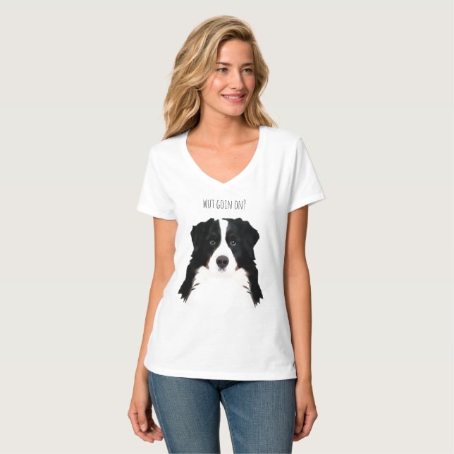 Camiseta Bernese Mountain Dog Women V-Neck T-Shirt (Anverso completo)