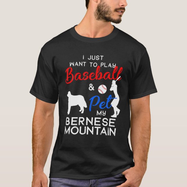 Camiseta Bernese Mountain Funny Béisbol Dueño De Perros Lov (Anverso)
