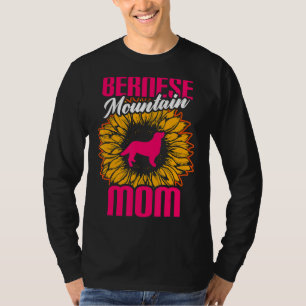 Camiseta Bernese Mountain Mom Bernese Dog Sunflowers