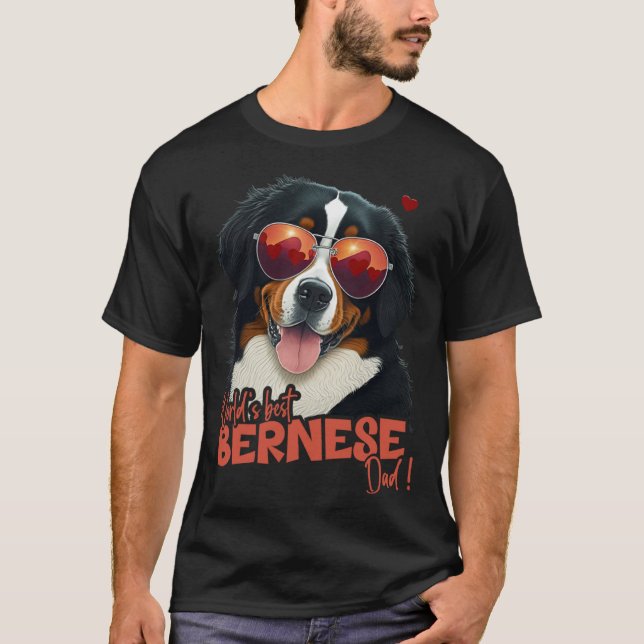 Camiseta Bernesemountaindog With Heartdecoration Best Berne (Anverso)