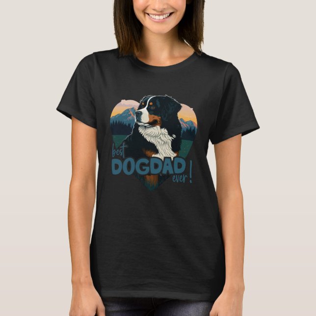 Camiseta Bernesemountaindog With Heartdecoration  Best Dogd (Anverso)