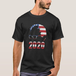 Camiseta Bernie Sanders 2020 Bernie Hair Y Glasses Usa F