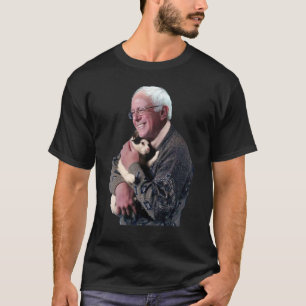 Camiseta Bernie Sanders Abrazando a un camisón de gato a un