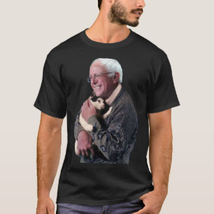 Camiseta Bernie Sanders Abrazando a un camisón de gato a un