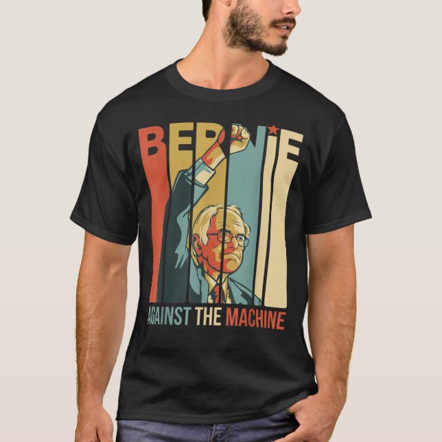 Camiseta Bernie Sanders Contra La Máquina Bernie 2020 (Anverso)