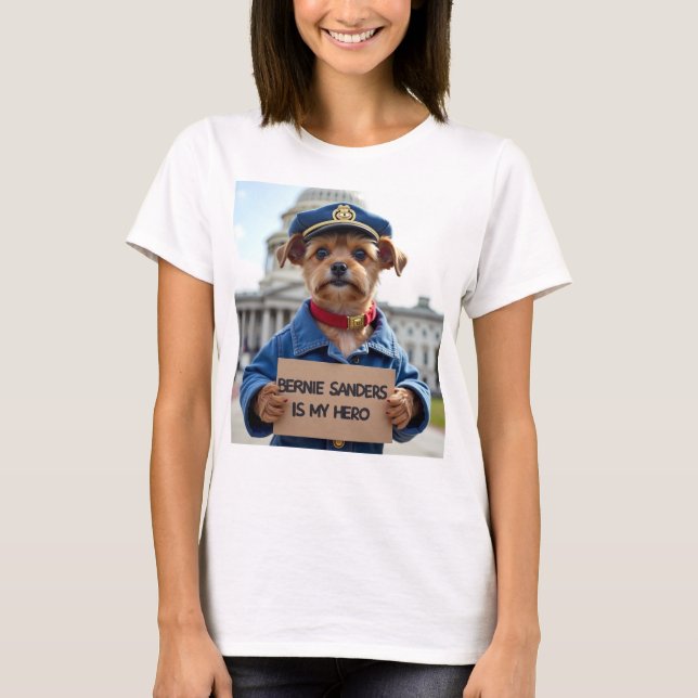 Camiseta Bernie Sanders Es Mi Héroe (Anverso)