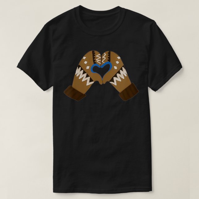 Camiseta Bernie Sanders Mittens El día de San Valentín Bern (Diseño del anverso)
