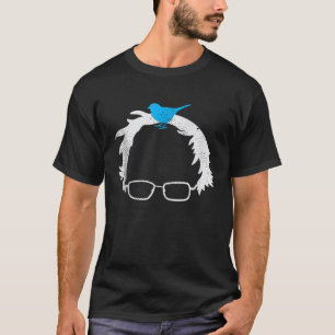 Camiseta Bernie Sanders Wig Blue Bird Glasses Elección 2020